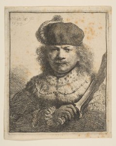 レンブラント、レイズドセイバー、1634年 作： Rembrandt van Rijn